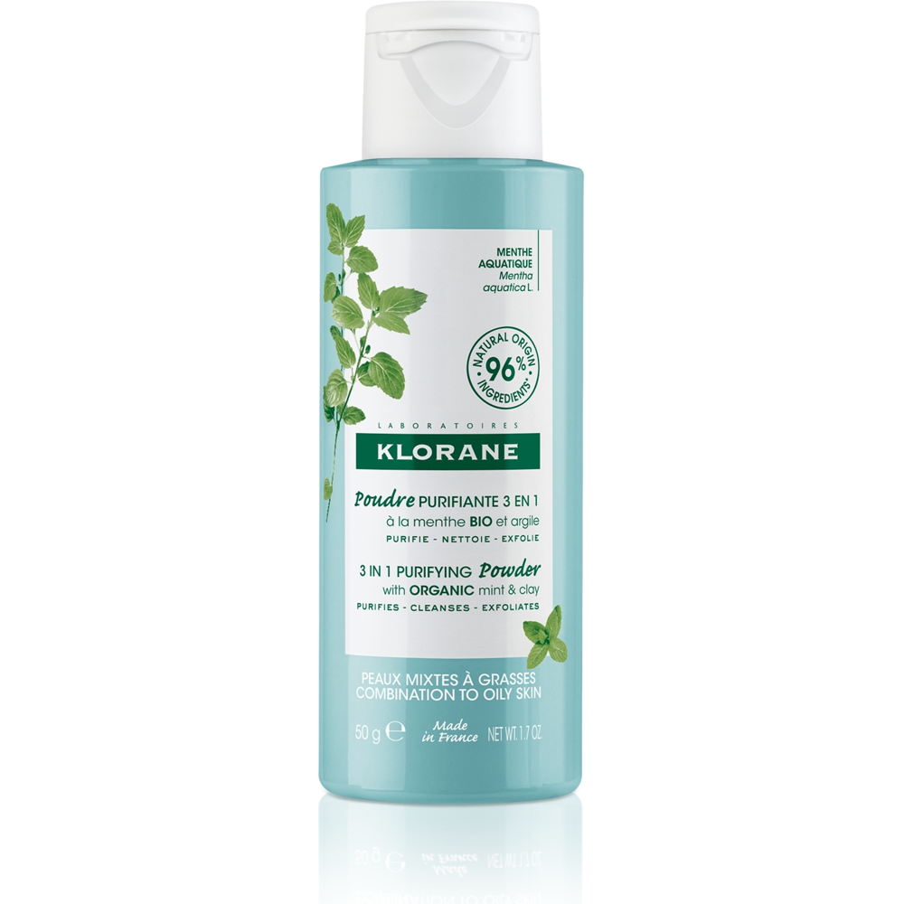 Poudre purifiante visage 3 en 1 Bio - Menthe Aquatique et Argile - 50g