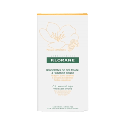 Bandelettes de cire froide à l'Amande douce - Visage et zones sensibles 6 pièces