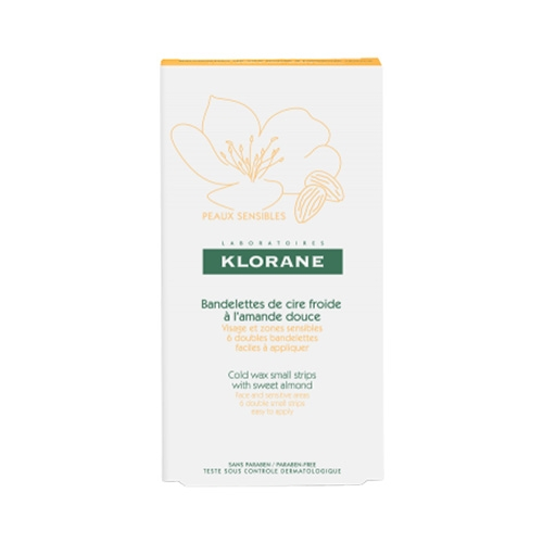Bandelettes de cire froide à l'Amande douce - Visage et zones sensibles 6 pièces