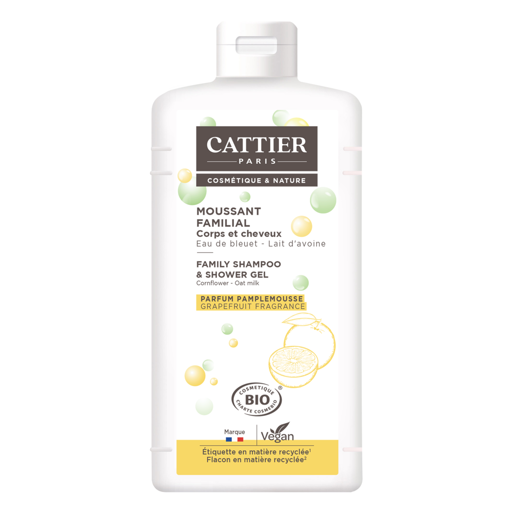Gel moussant familial corps et cheveux bio 500ml