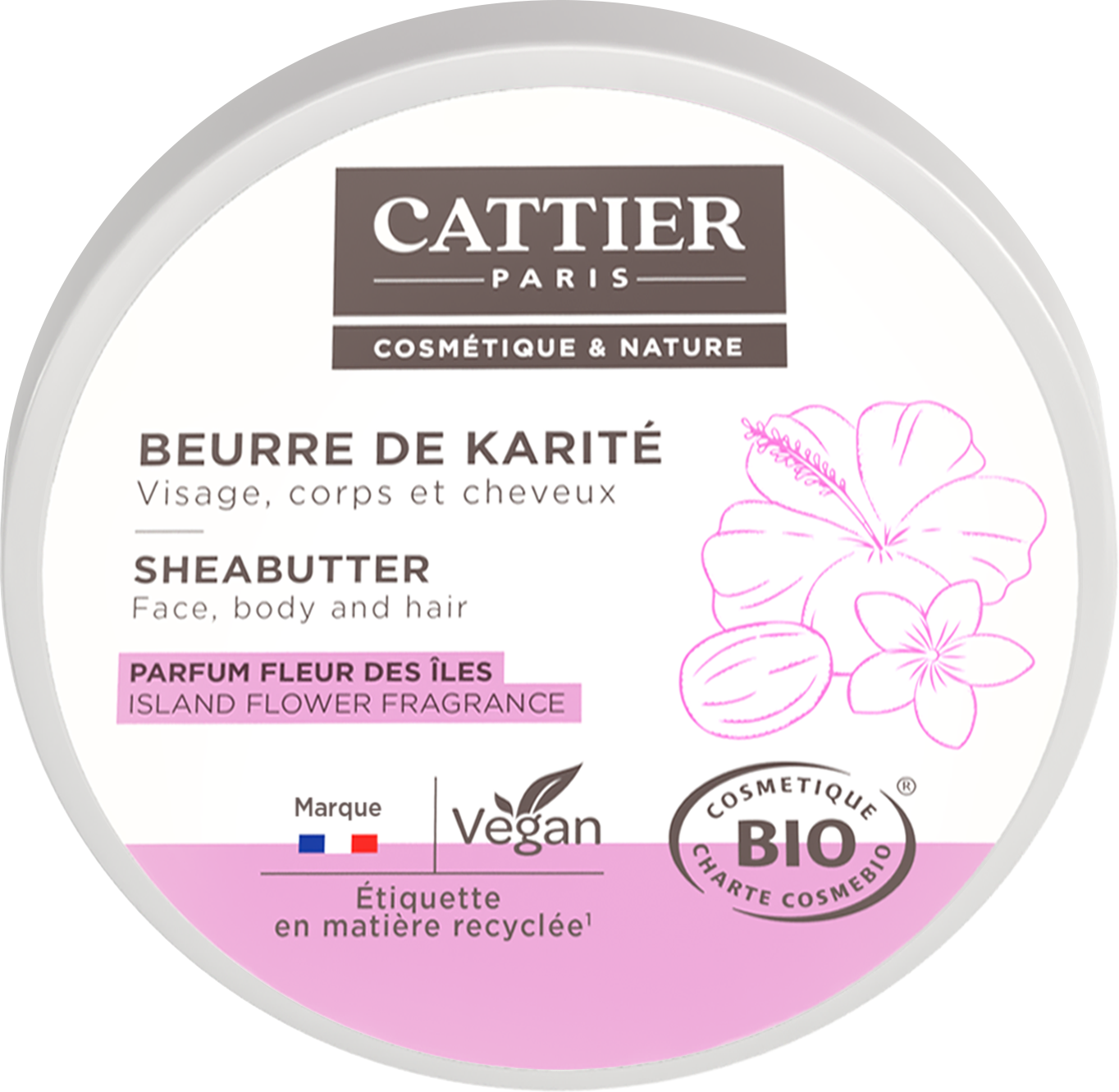 Beurre de karité parfum Fleur des Iles bio 100g