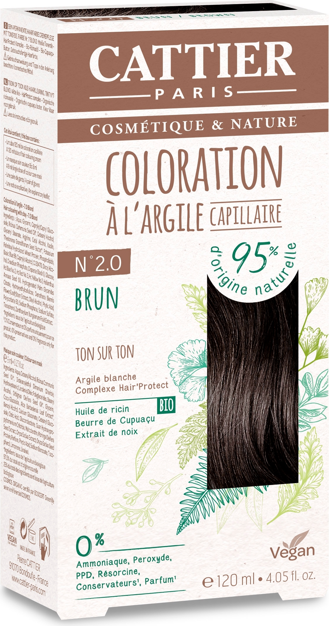 Coloration - Teinte : 2.0 brun 120ml