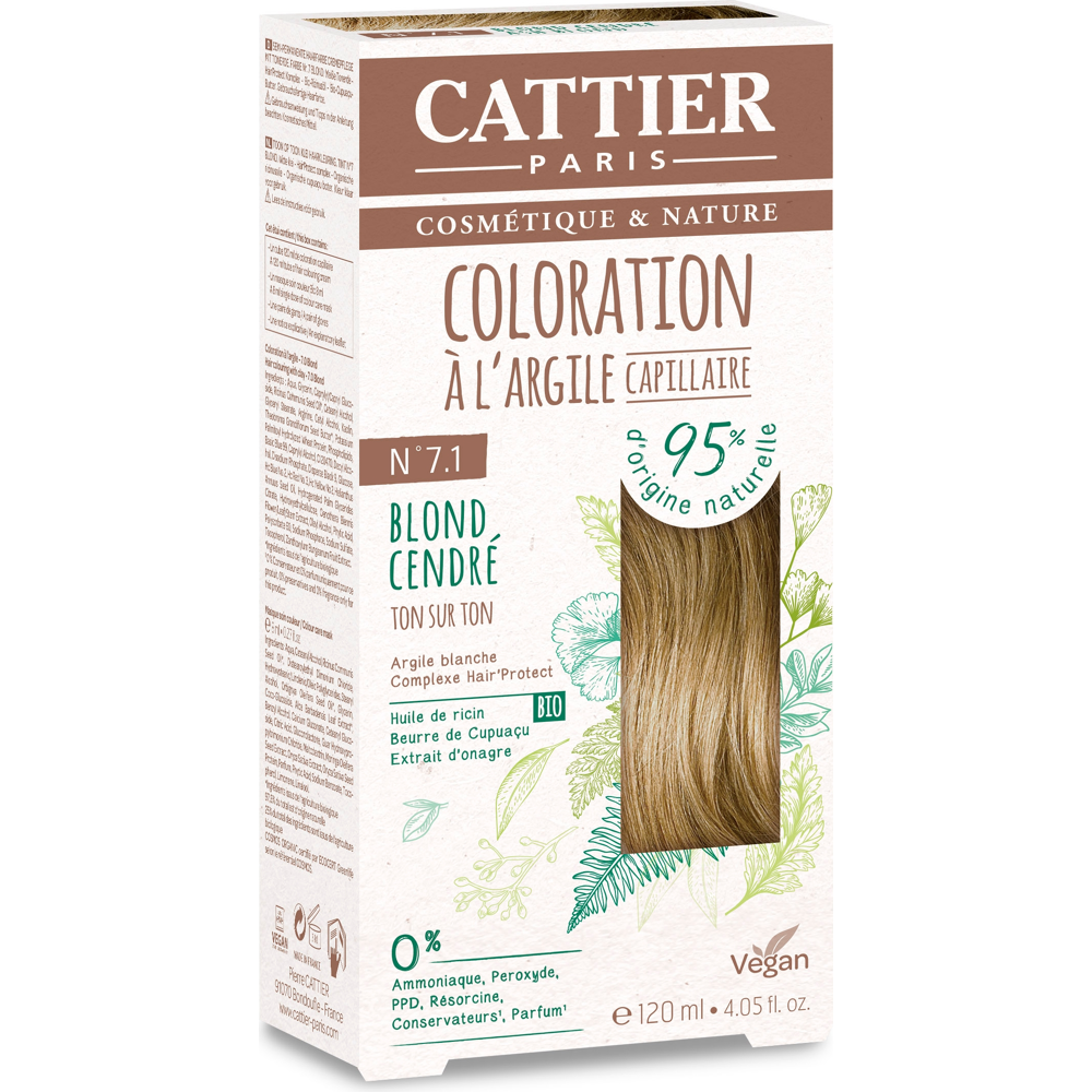 Coloration - Teinte : 7.1 blond cendre 120ml