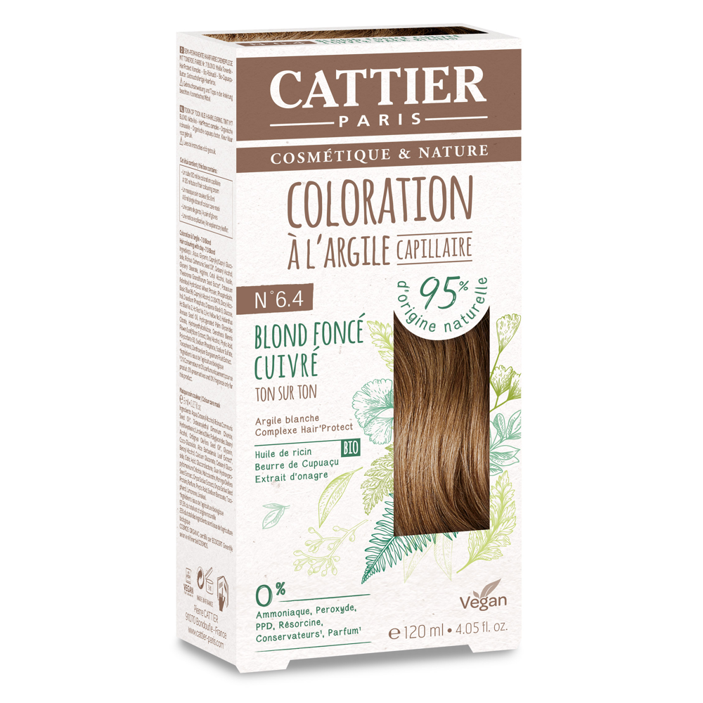 Coloration - Teinte : 6.4 blond foncé cuivre 120ml