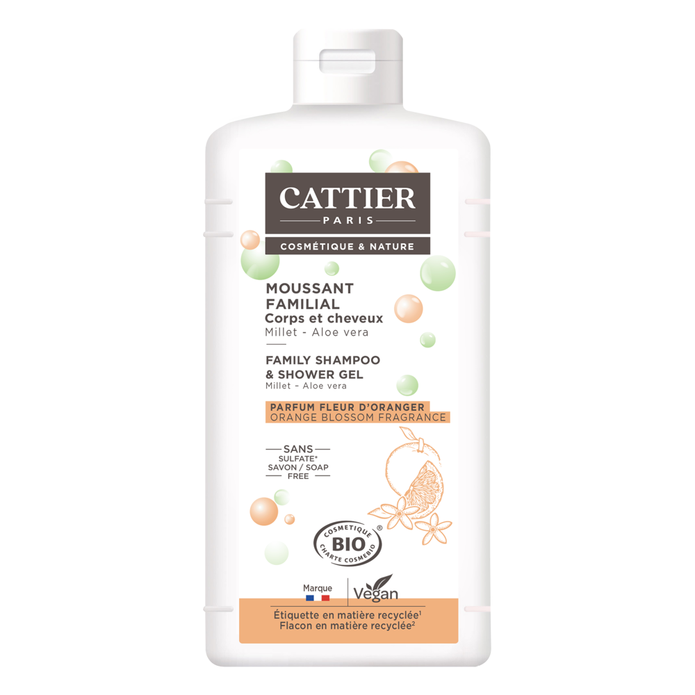 Moussant familial fleur d'oranger bio 500ml