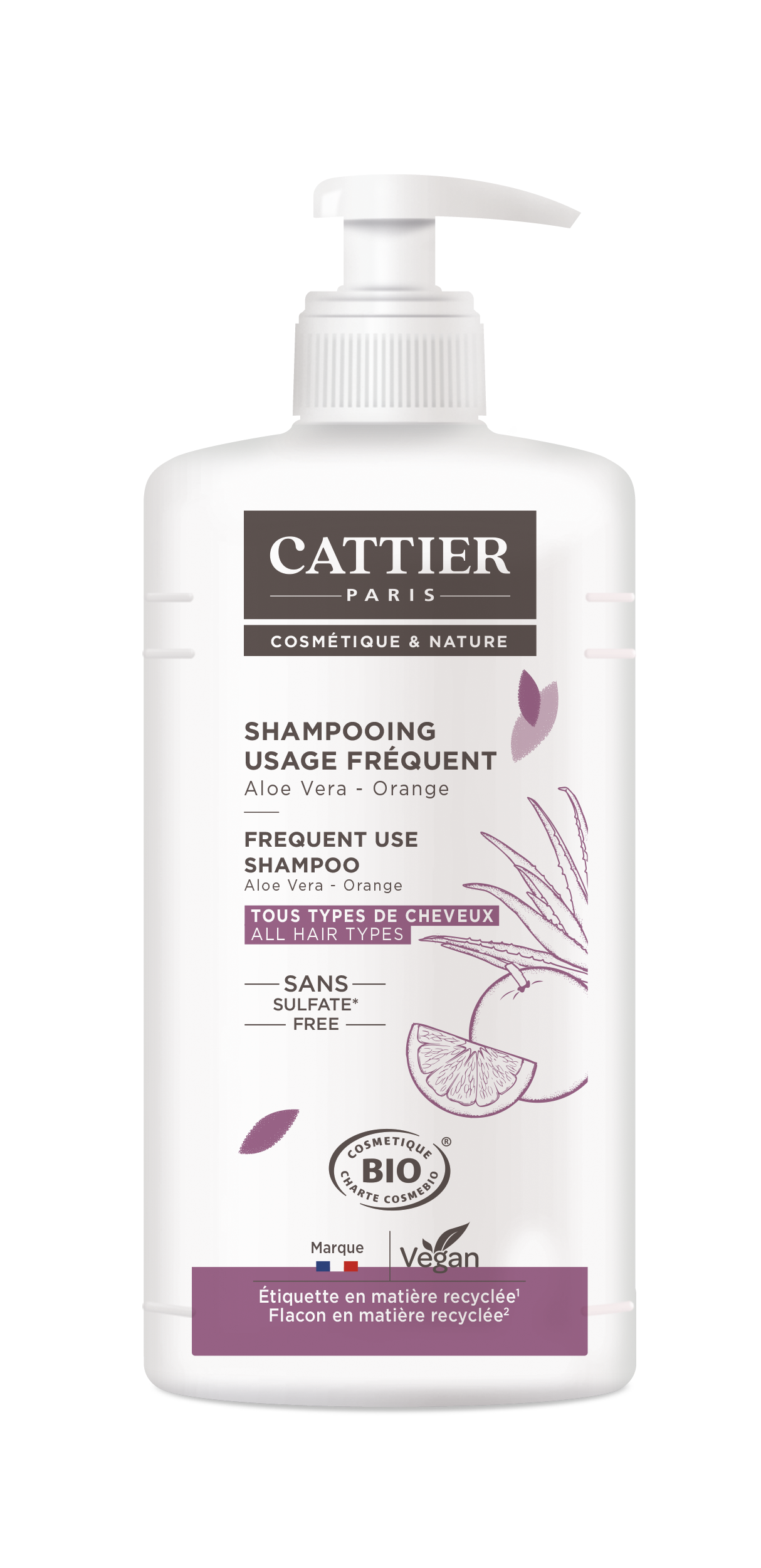 Shampooing Usage fréquent sans sulfates bio 500ml