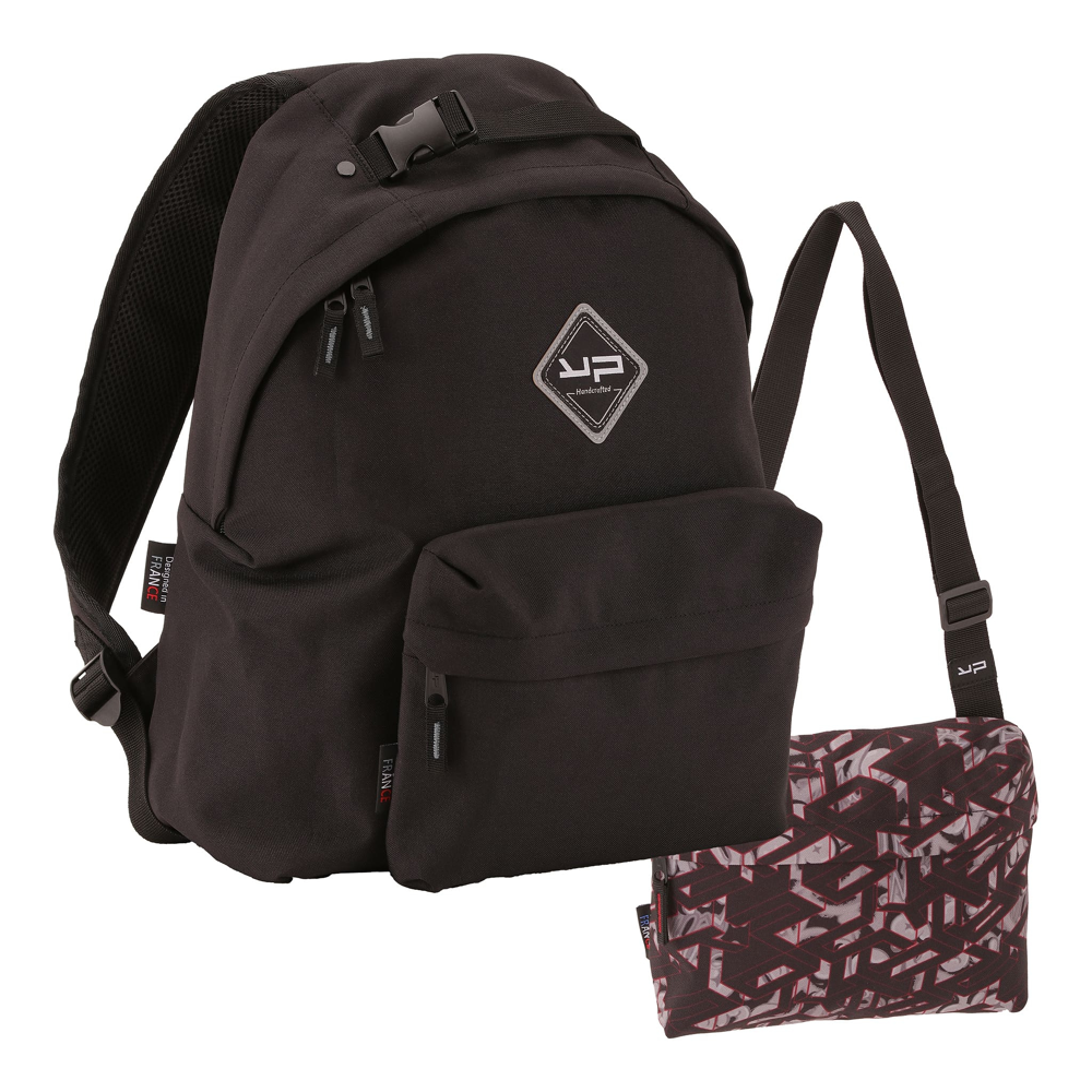 Sac 1 compartiment BODYPACK noir 2 poches et bandoulière