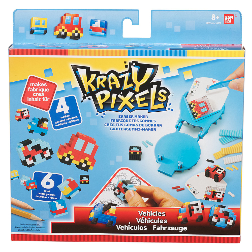 Fabrique à gommes Krazy Pixels - Thème Véhicules