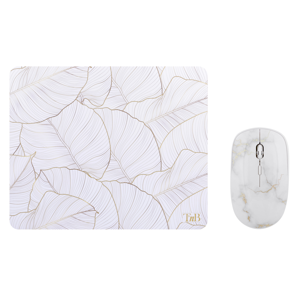 Bundle T'nB tapis de souris et souris sans fil Gold Exclusiv