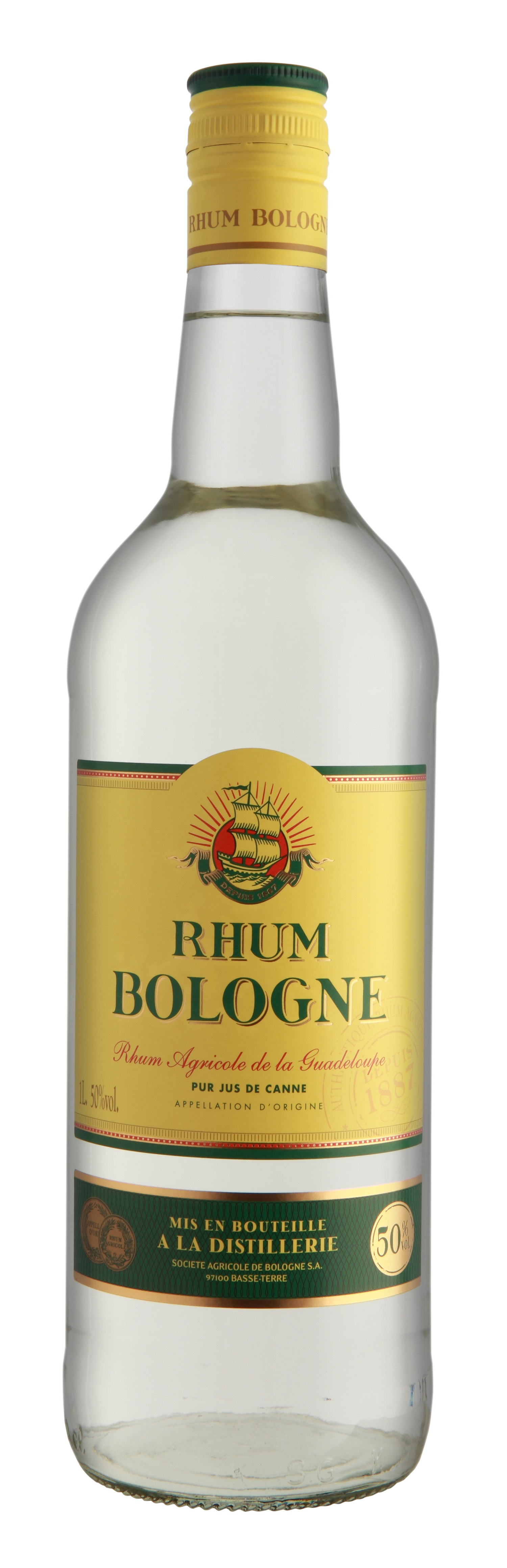 Rhum agricole Bologne - Guadeloupe, 50% vol. - 1 L