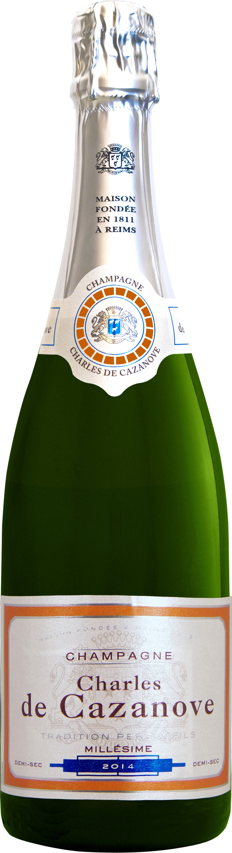 Champagne Charles de Cazanove - Demi-sec, 2014 - 75 cl