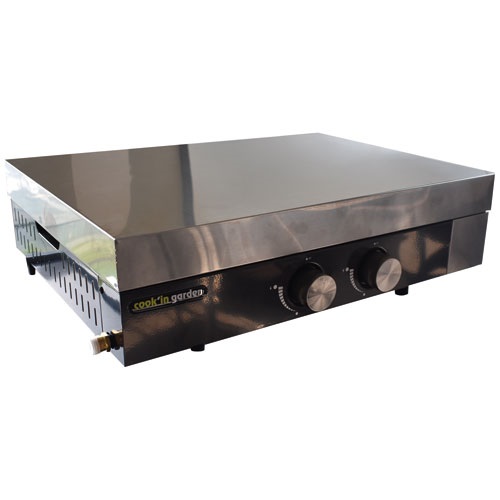 Plancha Gaz 3 Brûleurs San Sebastian - 61 X 38,5 Cm - 8 KW - Jardin