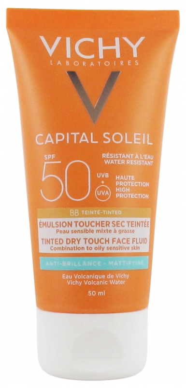 Capital Soleil BB émulsion toucher sec teintée SPF50 50ml