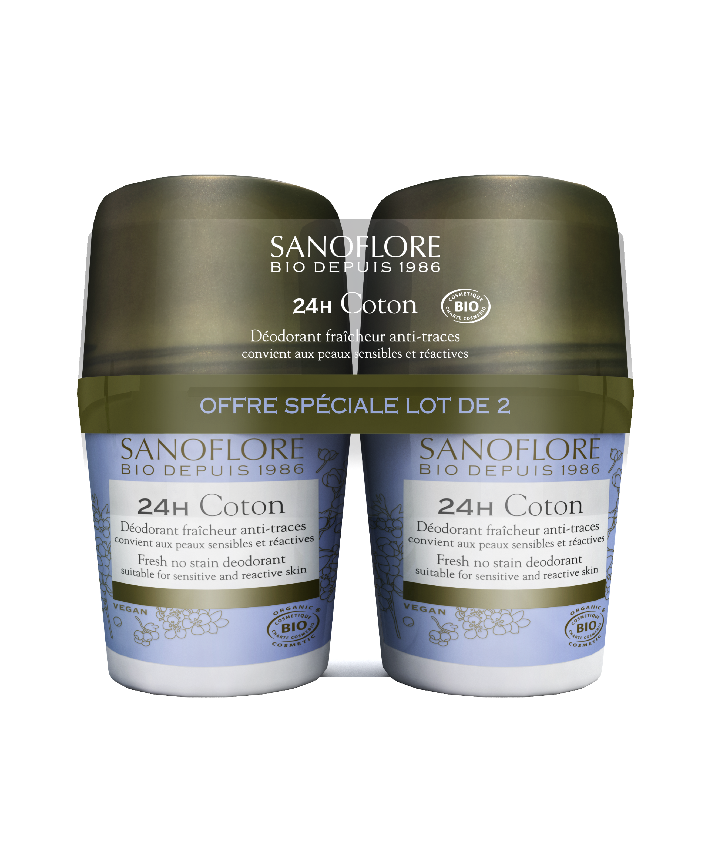 Déodorant Coton 24h 2x50ml