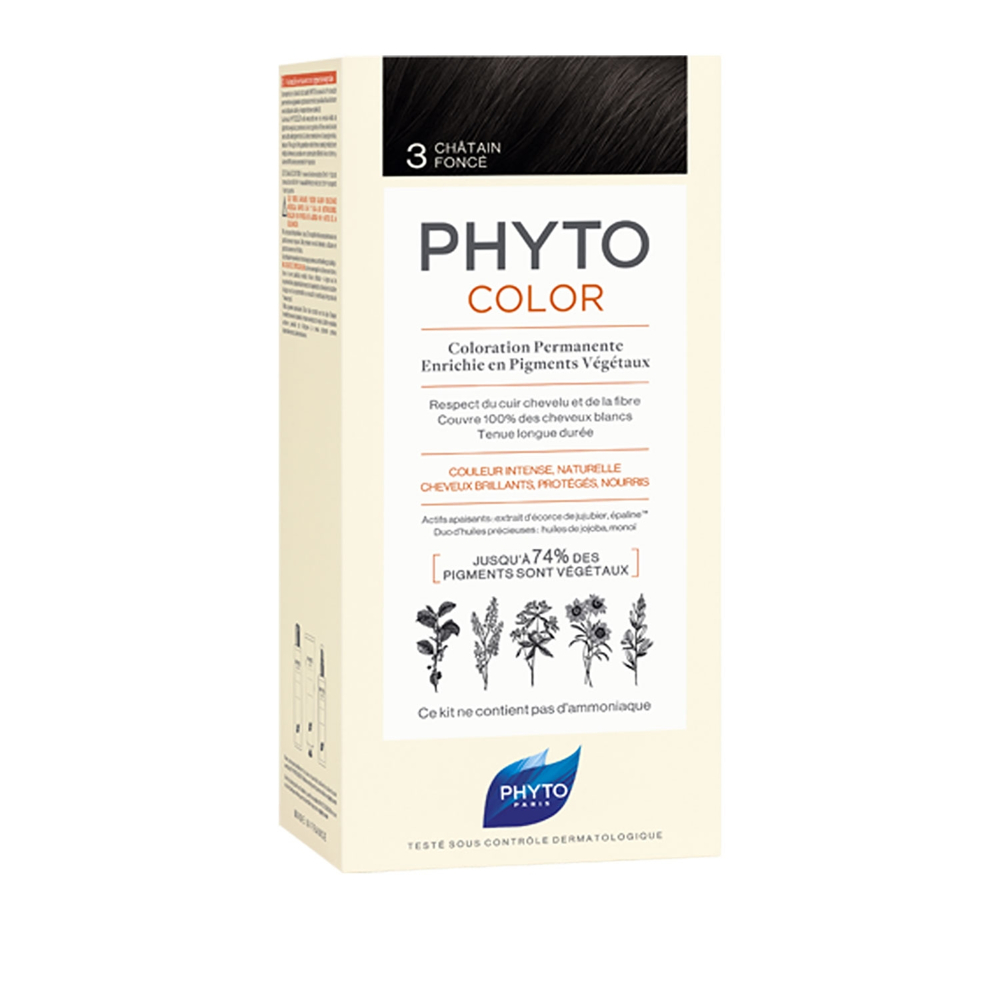 Phytocolor coloration permanente 3 châtain foncé