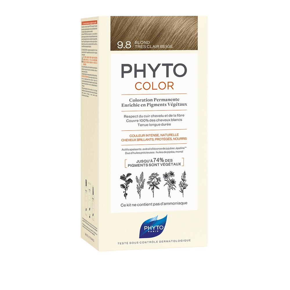 Phytocolor 9.8 Blond Très Clair Beige Kit De Coloration