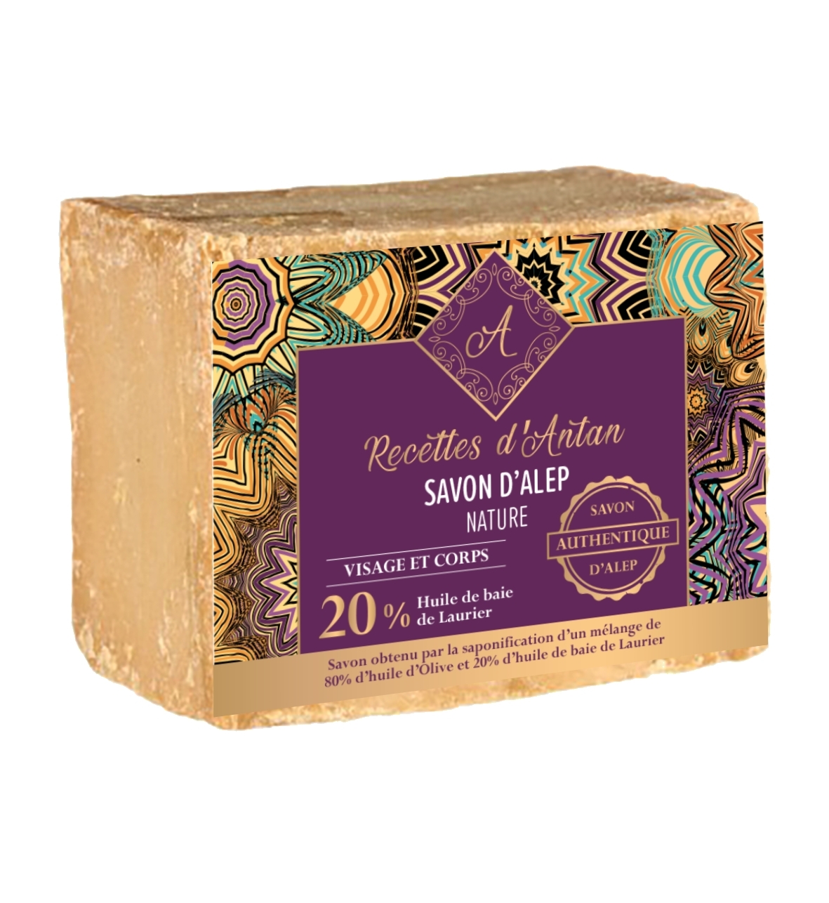 Savon d'Alep 12% pain 200g