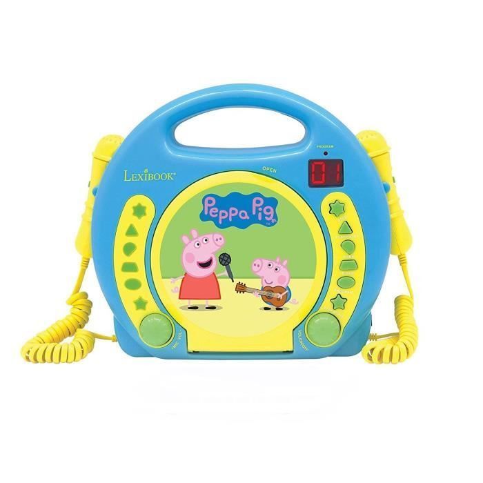Lecteur CD portable avec 2 microphones Peppa Pig