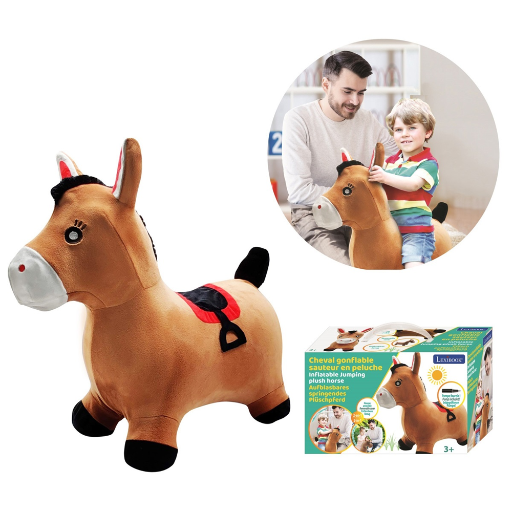 Cheval Sauteur Gonflable en Peluche
