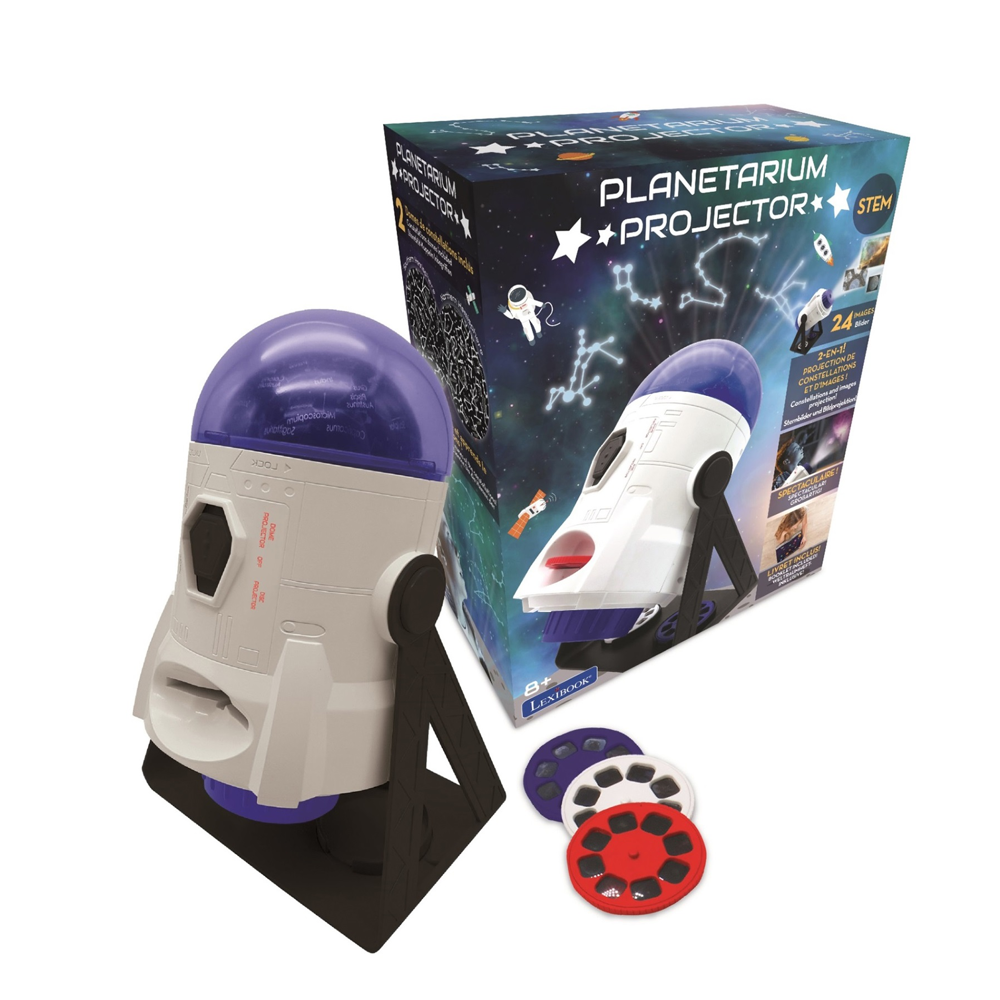 Projecteur Planetarium 360° avec 24 projections, carte des constellations et livret pédagogique