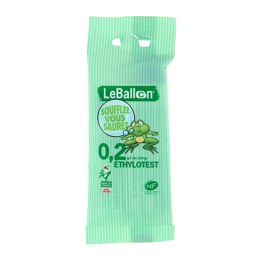 Éthylotest 0,2g/L NF - Jeune Conducteur - Le Ballon
