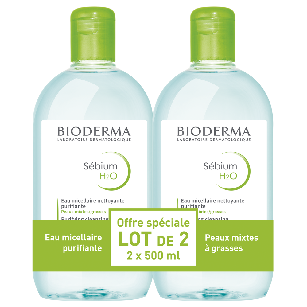 Sébium H2O eau micellaire- lot de 2x500 ml