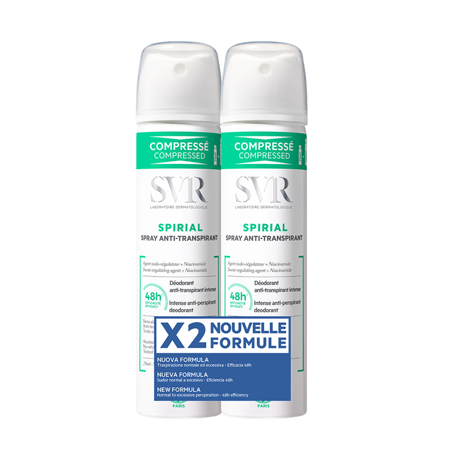 Déodorant anti-humidité 48h 2x75ml