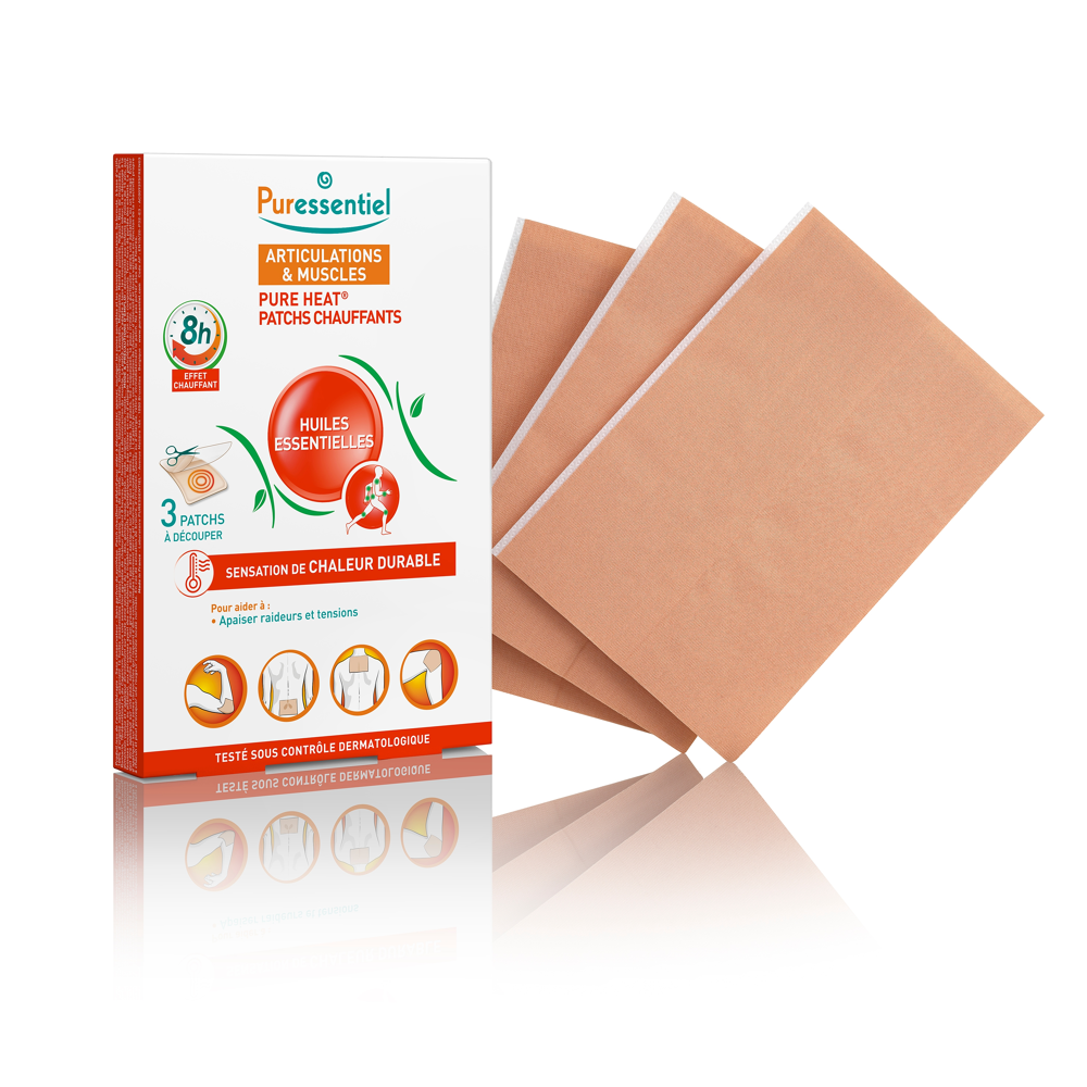 Patchs Chauffants articulations et muscles aux 14 Huiles Essentielles 3 Patchs