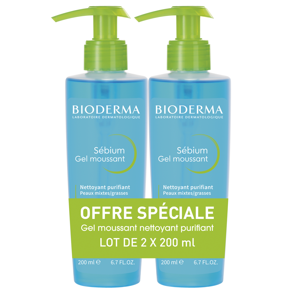 Format LEADER SEBIUM Moussant - lot de 2x200 ml