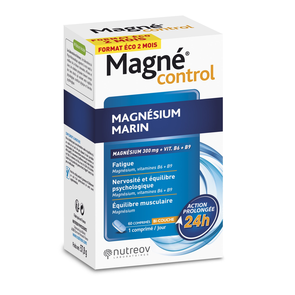 Magné control magnésium marin 60 comprimés