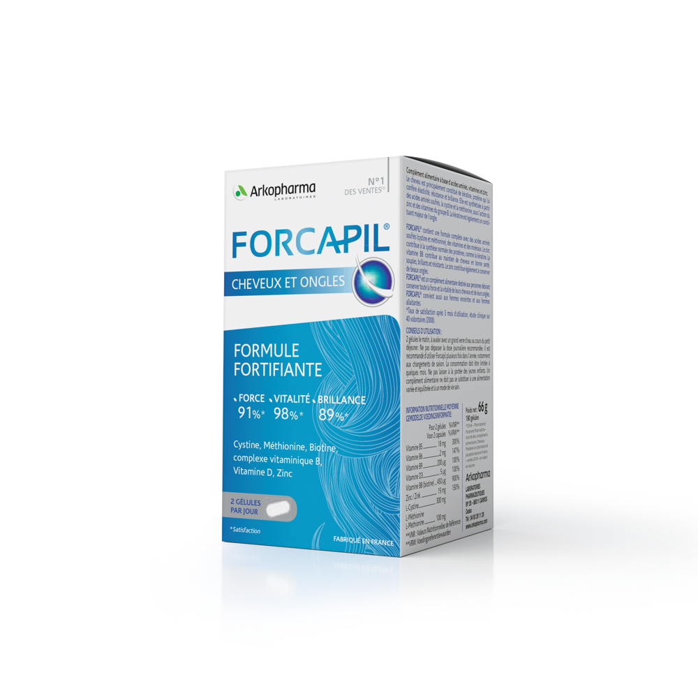 Forcapil cheveux et ongles - pilulier de 180 gélules