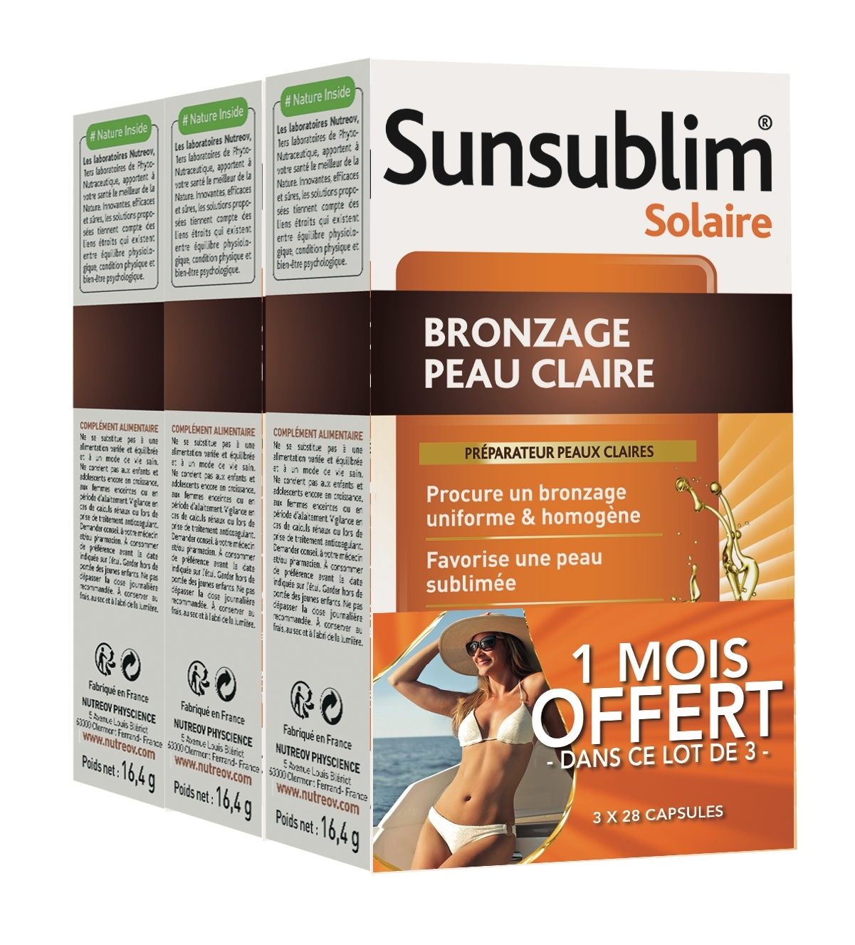 Sunsublim bronzage peau claire 3x28 capsules