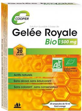 Gelée royale bio 1500mg 20 ampoules de 10ml