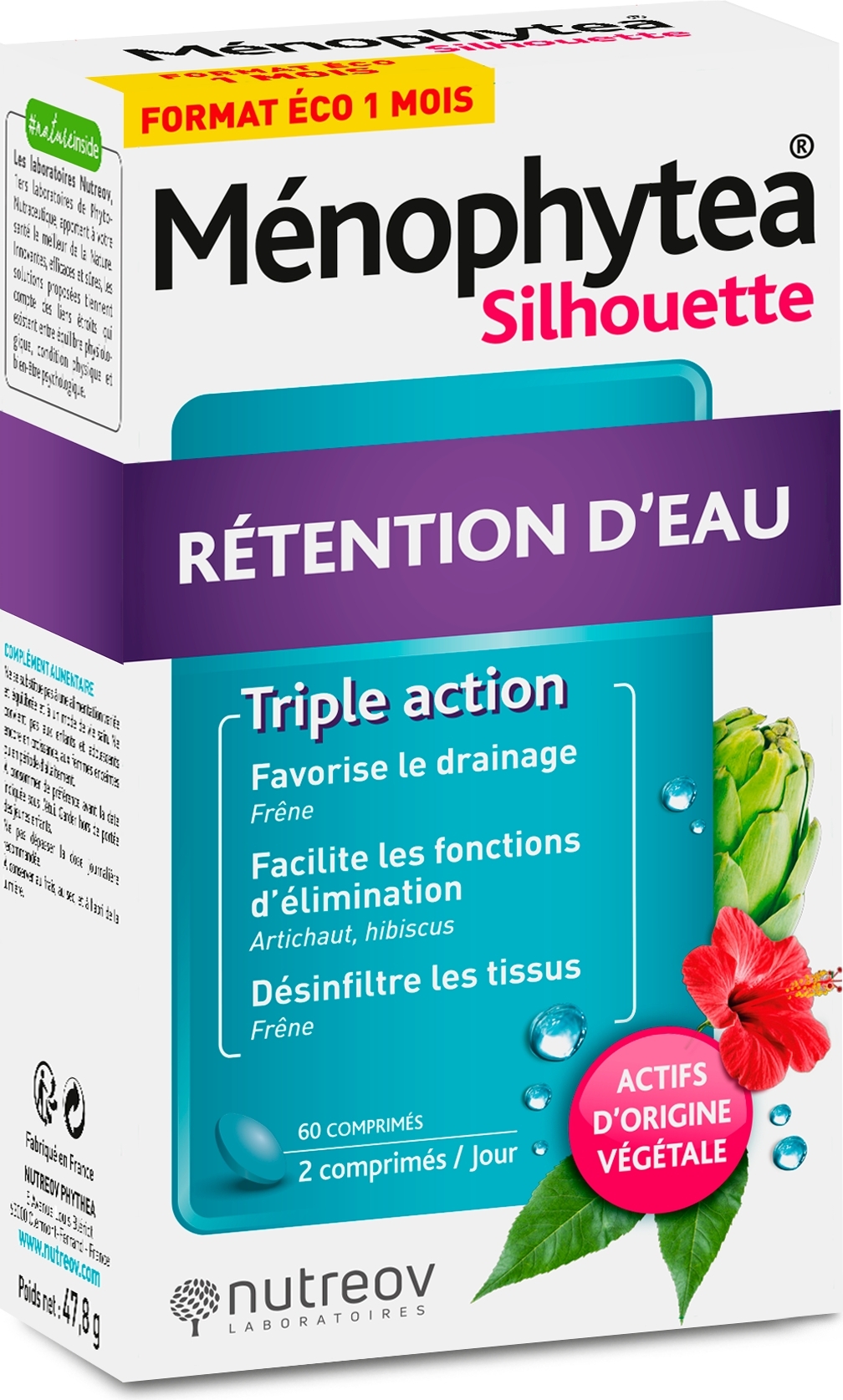Ménophytea rétention d'eau 60 comprimés