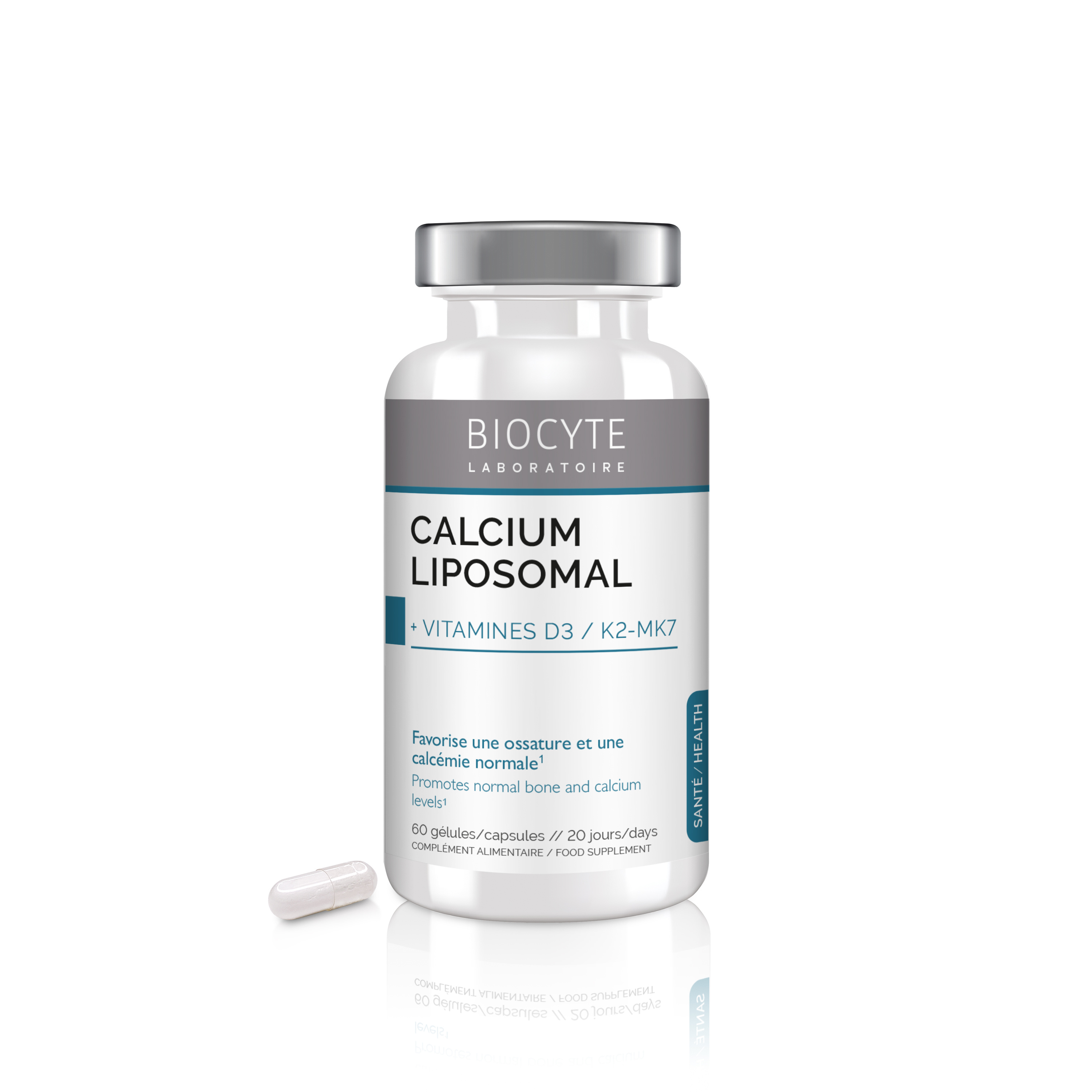 Calcium vitamins d3 + k2 60 gélules