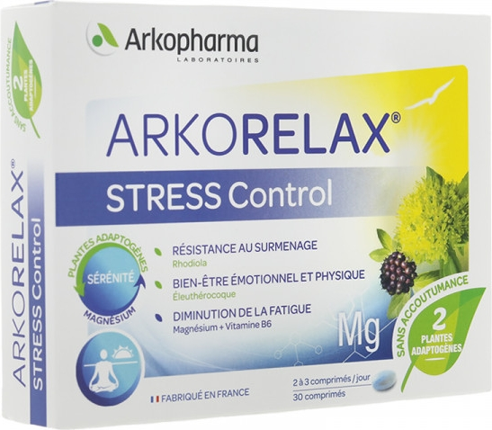 Arkorelax stress control 30 comprimés