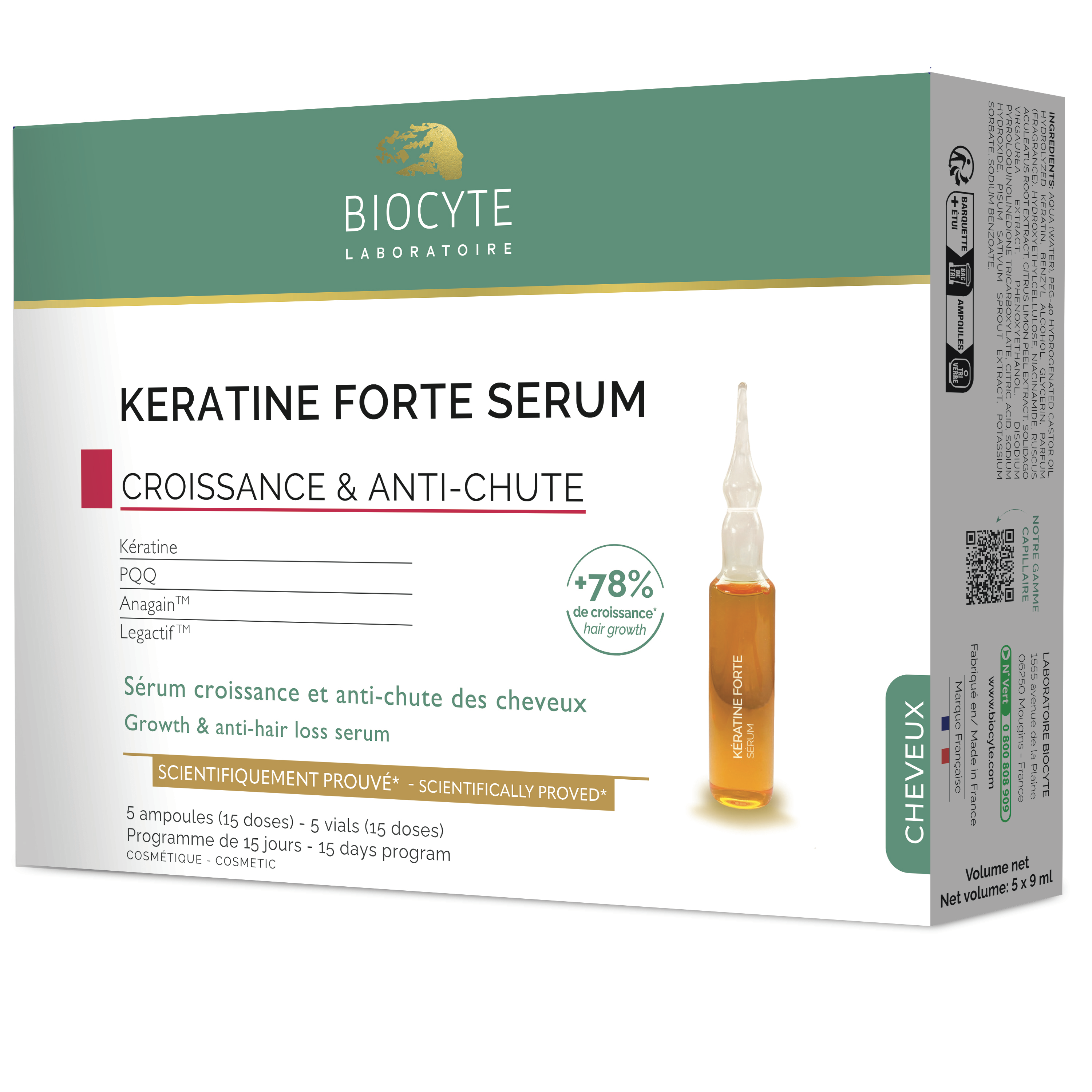 Biocyte keratione forte serum 5 x 9ml