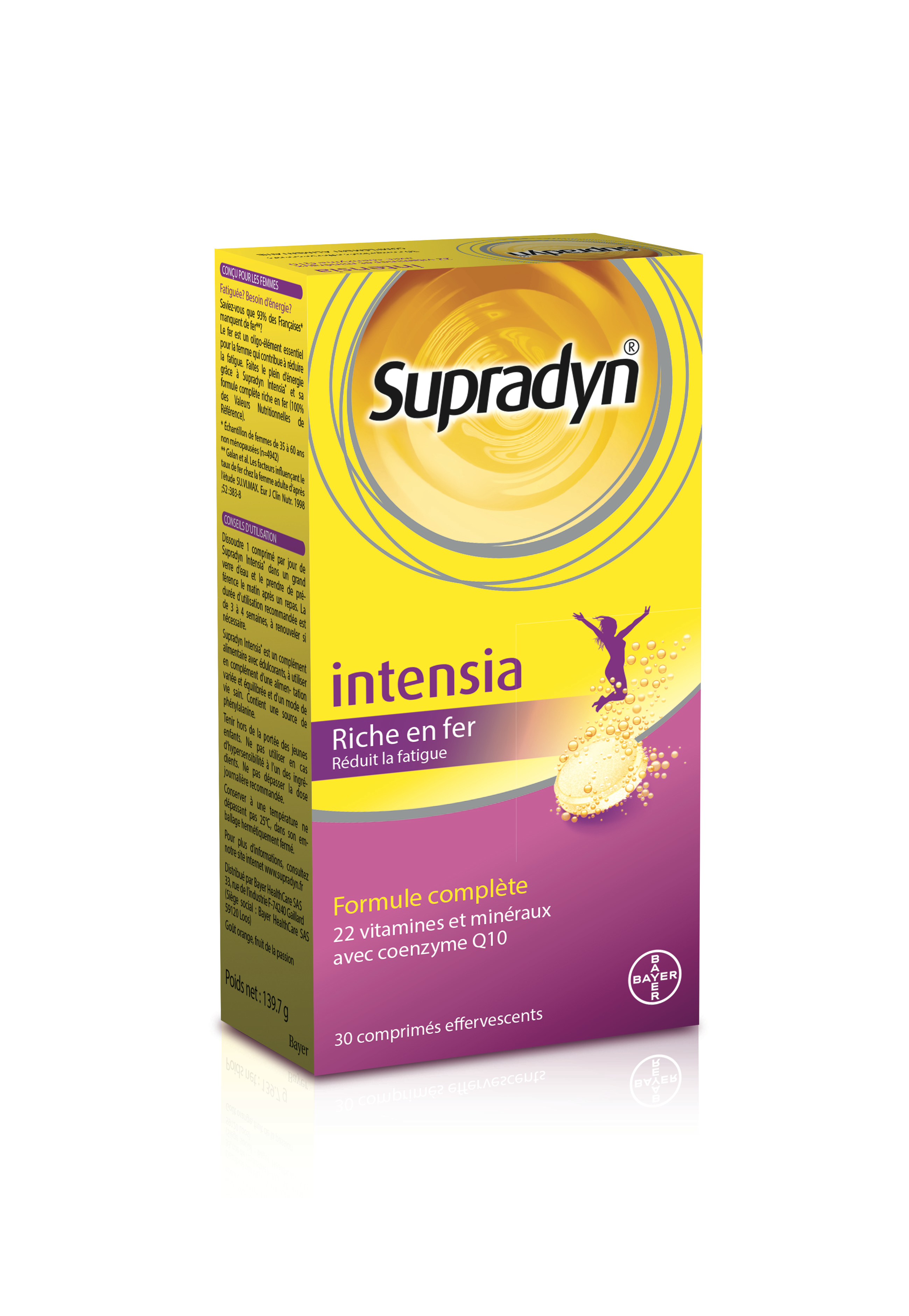 Supradyn Intensia Vitamines, Minéraux et Fer 30 comprimés effervescents Réduit la fatigue
