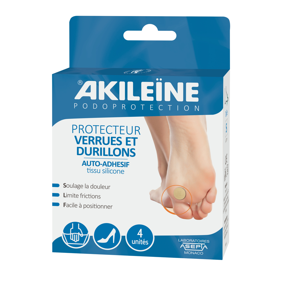 Podoprotection protecteur auto-adhésif verrues et durillons 4 unités