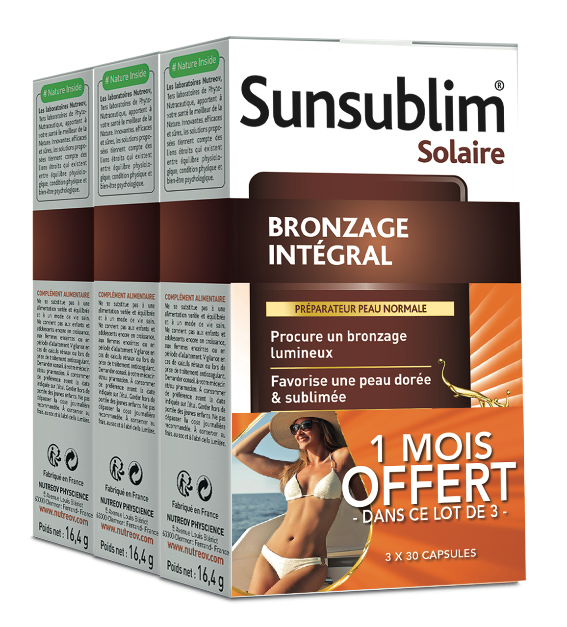 Sunsublim bronzage intégral tripack 3 x 30 capsules