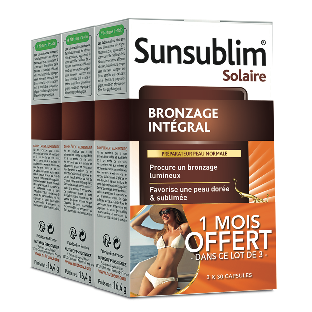 Sunsublim bronzage intégral tripack 3 x 30 capsules