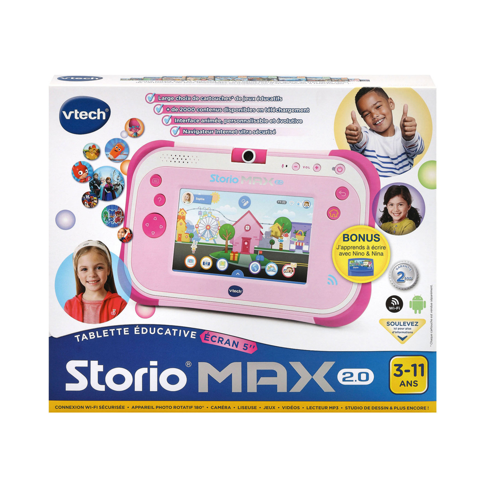 Bundle Storio Max 2.0 Rose + Jeu J'apprends À Écrire Avec Nino Et Nina