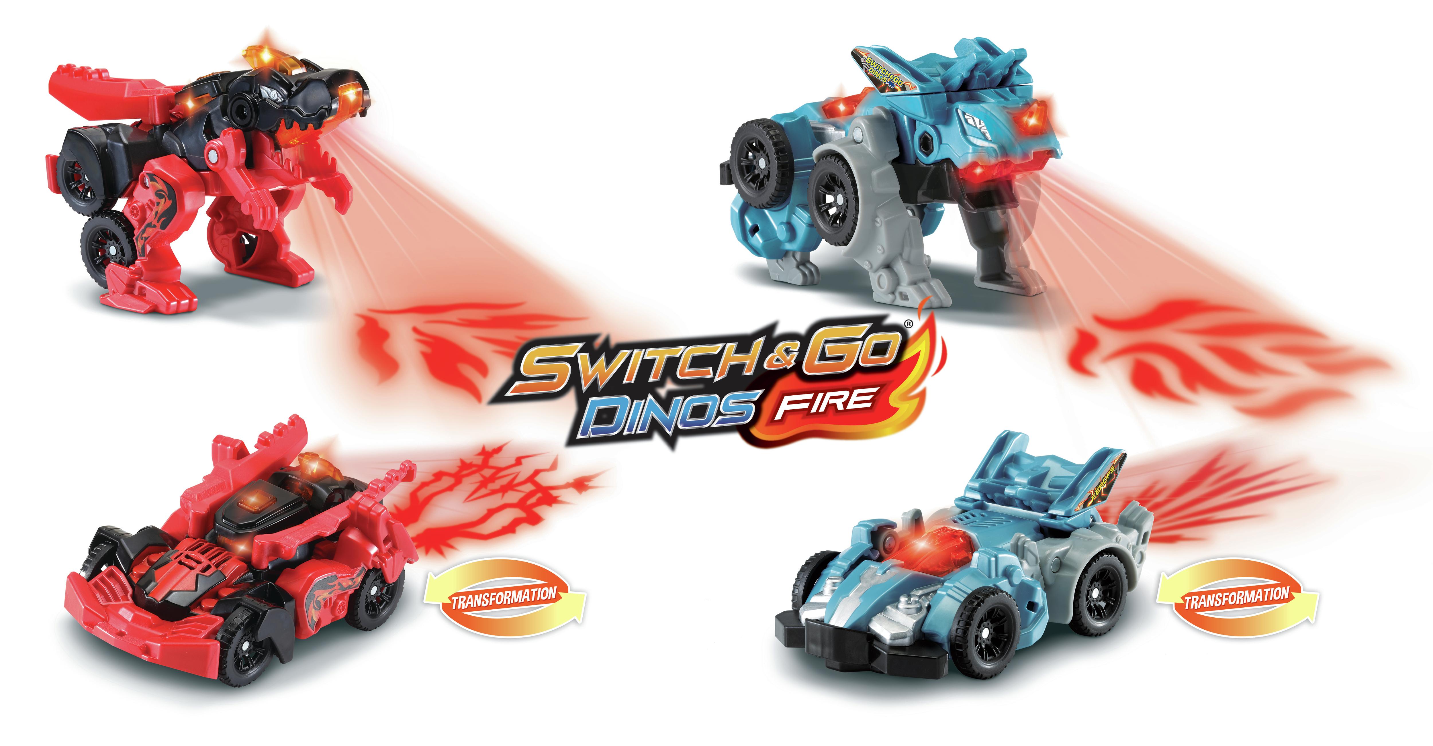 Petits Switch & Go Dinos Fire Ou 1'Click (Différents Modèles)
