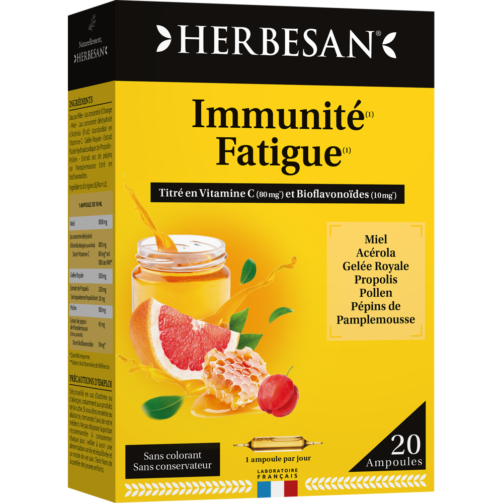 Système immunitaire et fatigue 20 ampoules de 15ml