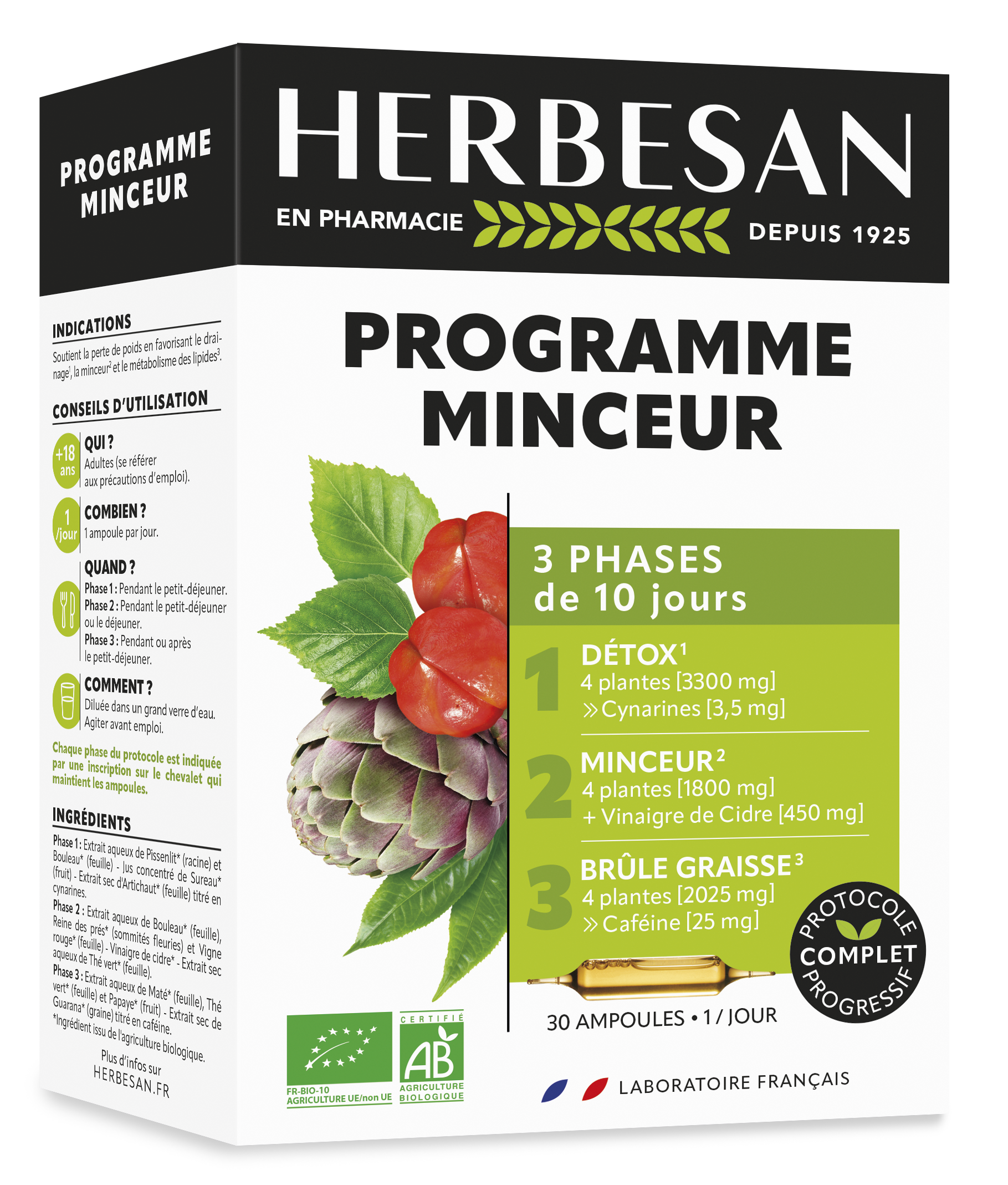 Programme minceur bio - 30 ampoules de 15 ml
