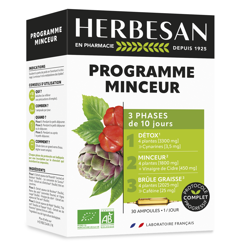 Programme minceur bio - 30 ampoules de 15 ml