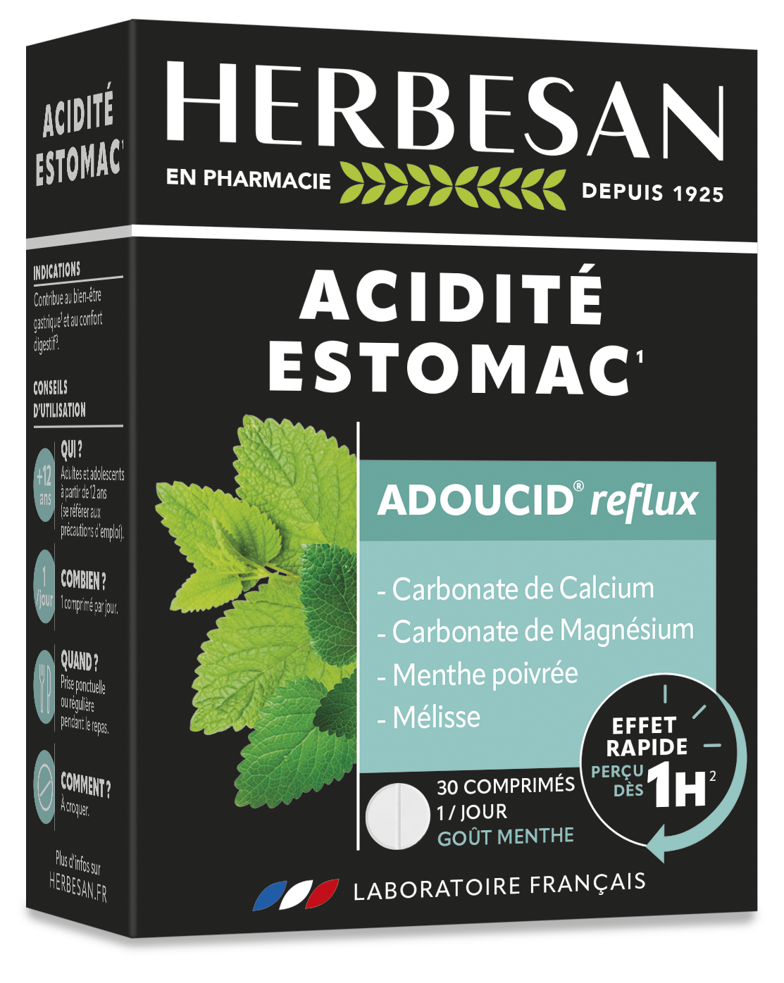 Adoucid menthe - 30 comprimés