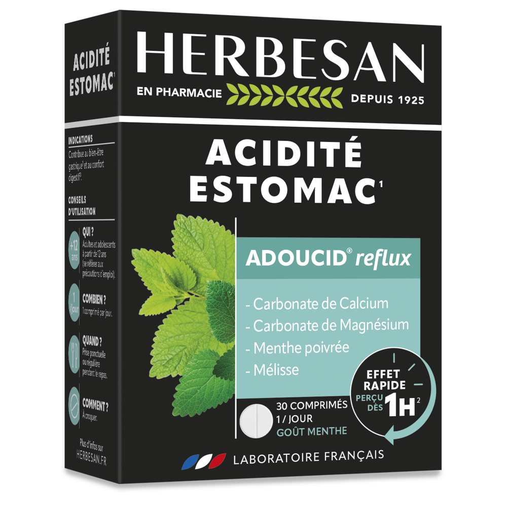 Adoucid menthe - 30 comprimés