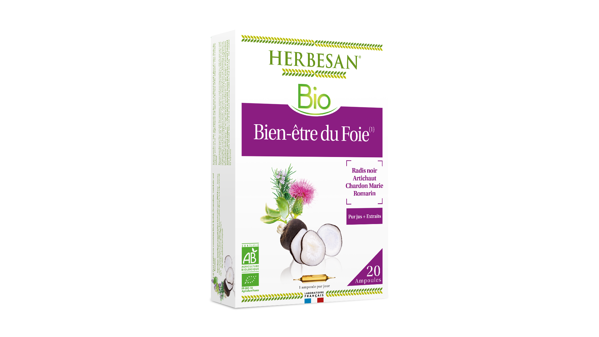 Desmodium bien-être du foie bio 20 ampoules 15 ml