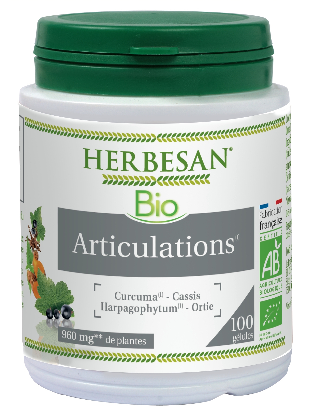 Curcuma Articulations bio 100 gélules